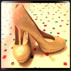 Gold Sparkle Stilettos